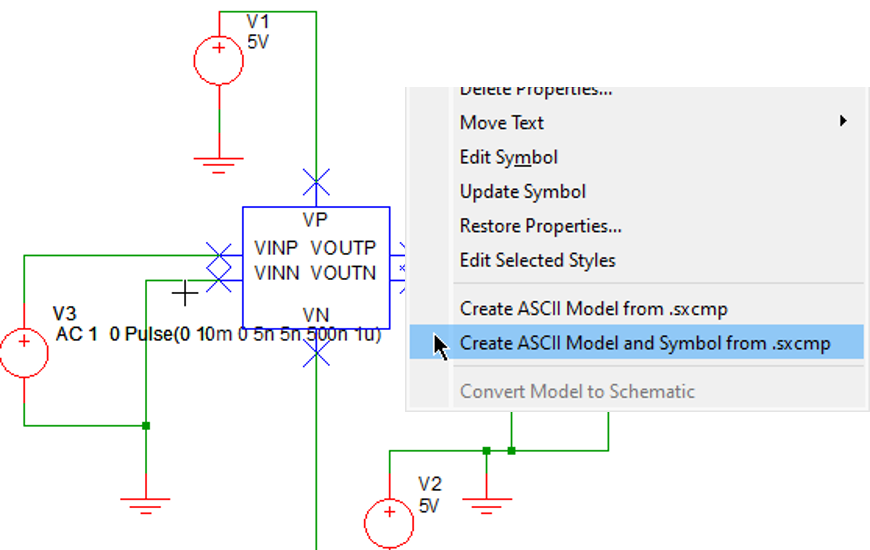 Create SIMetrix ASCII model